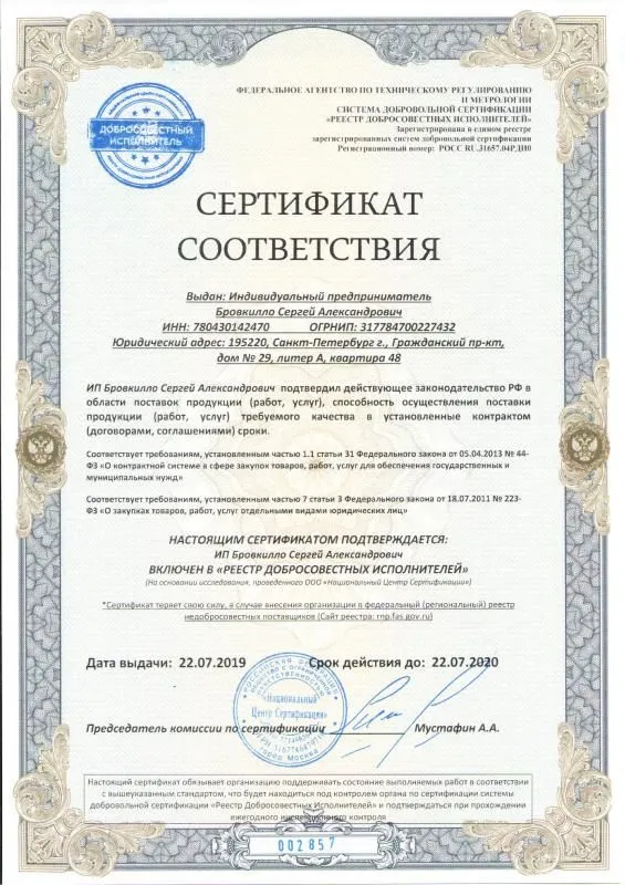 Реестр добросовестных исполнителей в Йошкар-Олы