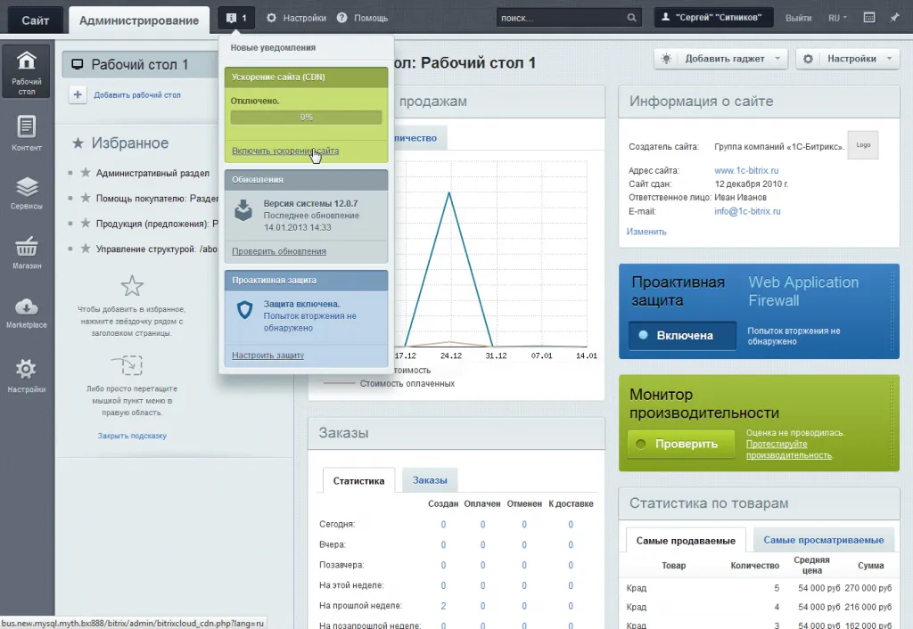 "1С-Битрикс: Управление сайтом". Лицензия Старт